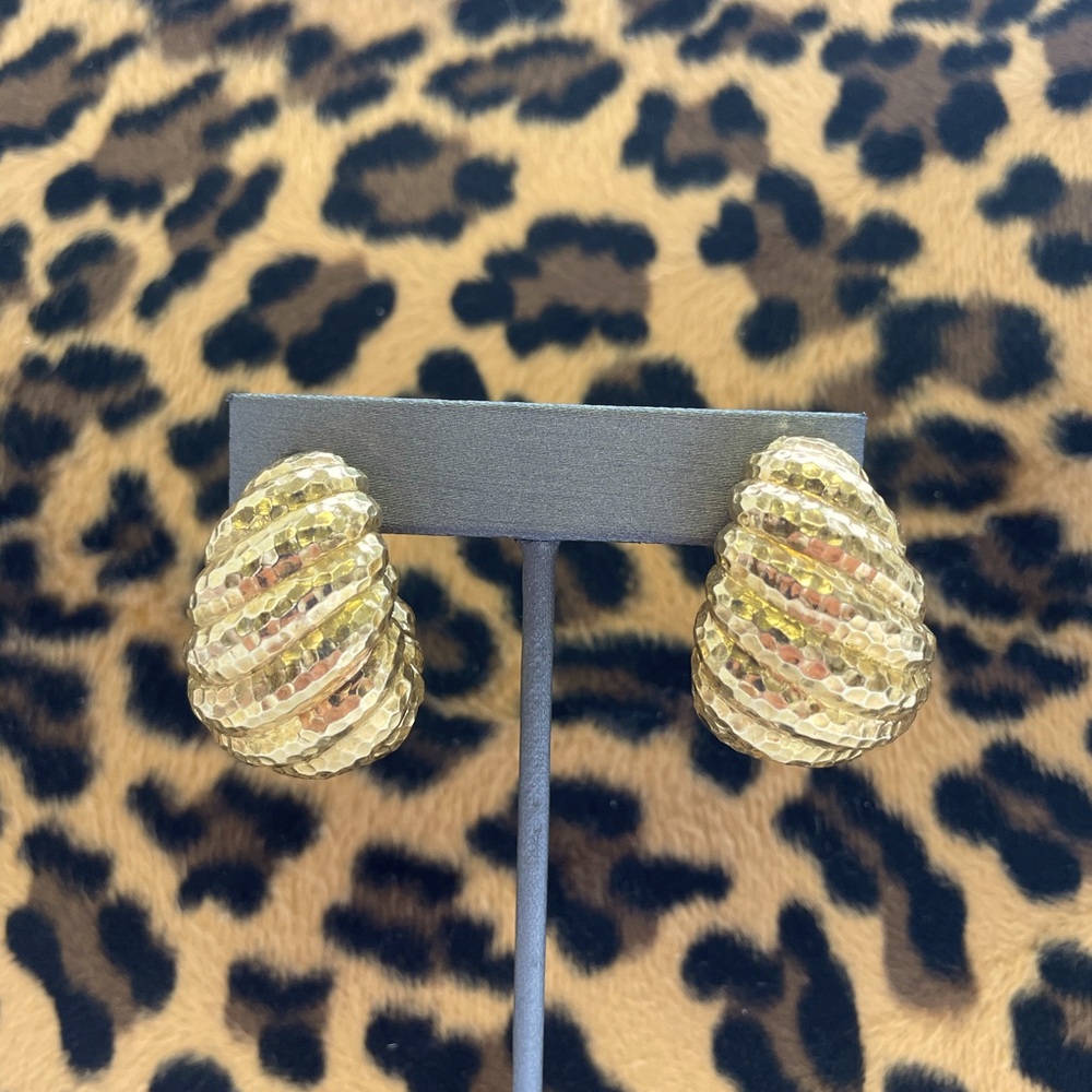 David Webb 18K Gold Earrings